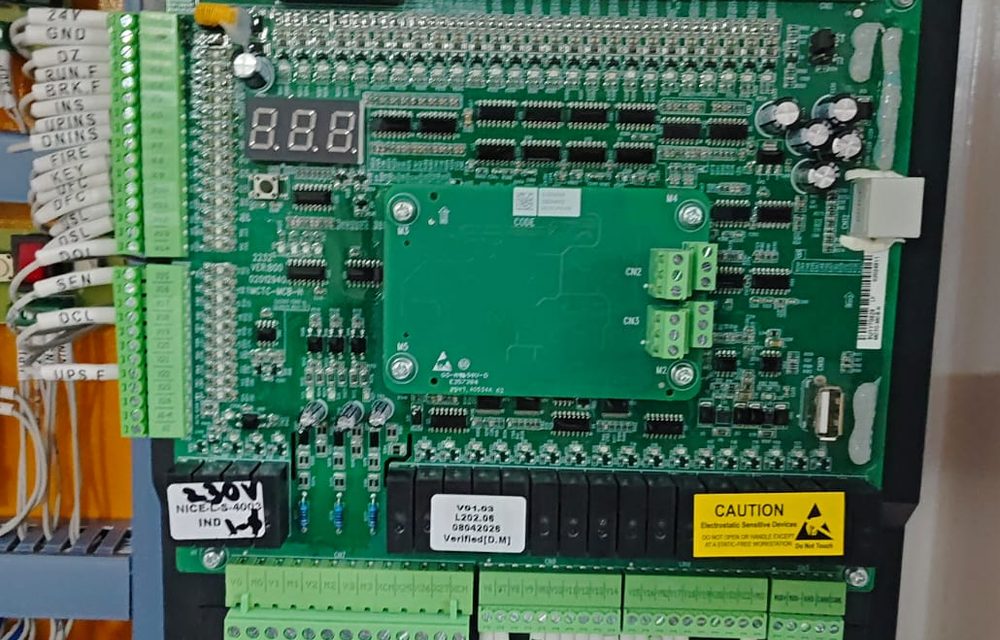 Microprocessor elevator controller panel