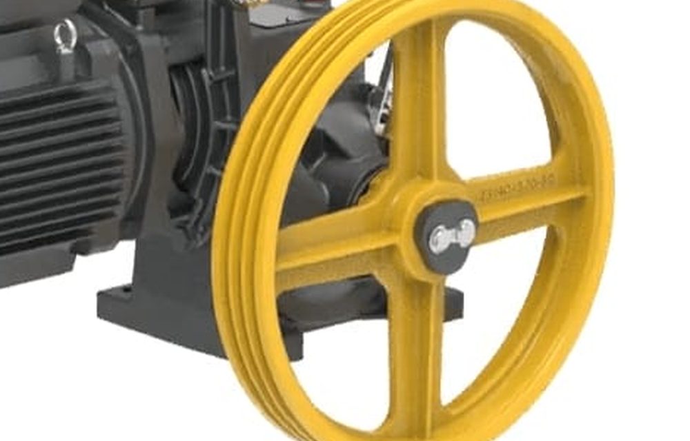 Traction sheave and ropes